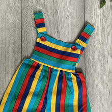Load image into Gallery viewer, Primary Colour Block Striped Romper