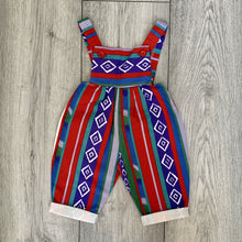 Load image into Gallery viewer, Berry Coloured Striped Romper With Bold Print