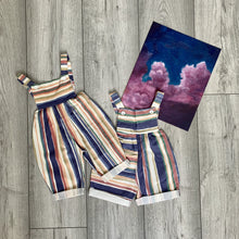 Load image into Gallery viewer, Watercolour Peach Pastel Wavy Striped Romper