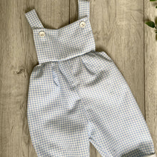 Load image into Gallery viewer, Gingham Baby Blue Summer Romper