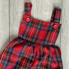 Load image into Gallery viewer, Classic Red Tartan Year-Round Romper