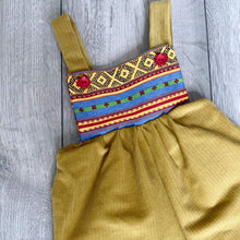Load image into Gallery viewer, Golden Brown Corduroy Retro Romper