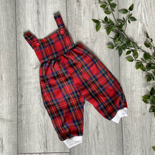 Load image into Gallery viewer, Classic Red Tartan Year-Round Romper