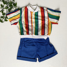 Load image into Gallery viewer, Preppy 60's Striped Unisex Two-Piece Summer Set