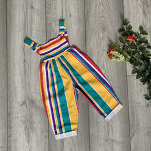 Load image into Gallery viewer, Sunshine Striped Romper In Multicoloured Print