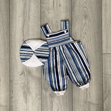Load image into Gallery viewer, Classic Nautical Navy Denim Romper Set