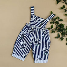 Load image into Gallery viewer, Nautical Sailor Inspired Navy Striped Baby Set