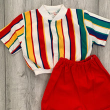 Load image into Gallery viewer, Preppy 60's Striped Unisex Two-Piece Summer Set