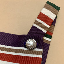 Load image into Gallery viewer, Retro Striped Berry Toned Denim Romper