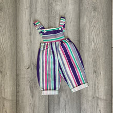 Load image into Gallery viewer, Minty Pastel Toned Striped Romper