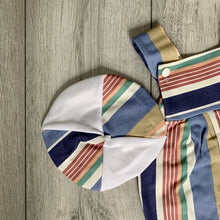 Load image into Gallery viewer, Peachy Boho Denim Romper With Matching Hat