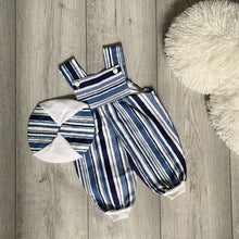 Load image into Gallery viewer, Classic Nautical Navy Denim Romper Set