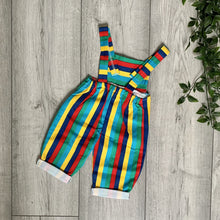 Load image into Gallery viewer, Primary Colour Block Striped Romper
