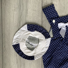 Load image into Gallery viewer, Charming Polka-Dot Romper Set With Bow