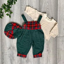 Load image into Gallery viewer, Preppy Scottish Tartan Unisex Baby Romper Set