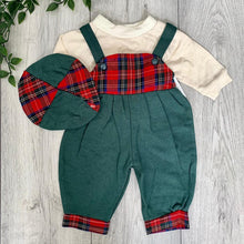 Load image into Gallery viewer, Preppy Scottish Tartan Unisex Baby Romper Set