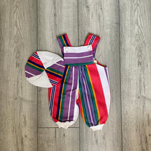 Load image into Gallery viewer, Fruity Coloured Denim Button-Up Romper