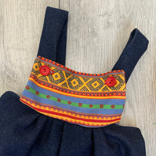 Load image into Gallery viewer, Quirky Denim Playsuit With Aztec Print