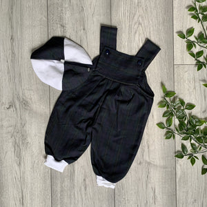 Preppy Scottish Tartan Baby Romper Set With Hat