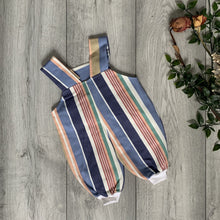 Load image into Gallery viewer, Peachy Boho Denim Romper With Matching Hat
