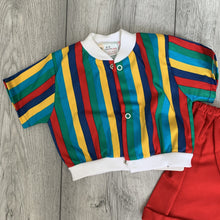 Load image into Gallery viewer, Multi-Colored Striped Two Piece Set
